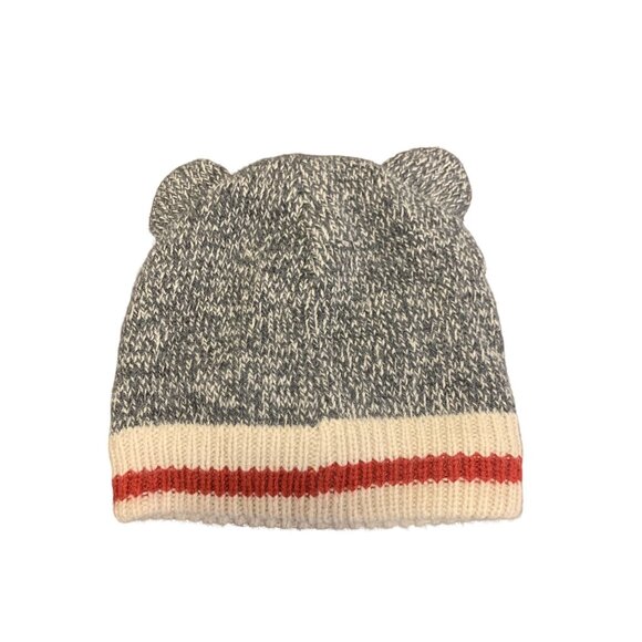 Roots 0-6 M Baby Bear Ear Knit Winter Outdoor Beanie Hat - Picture 2 of 3